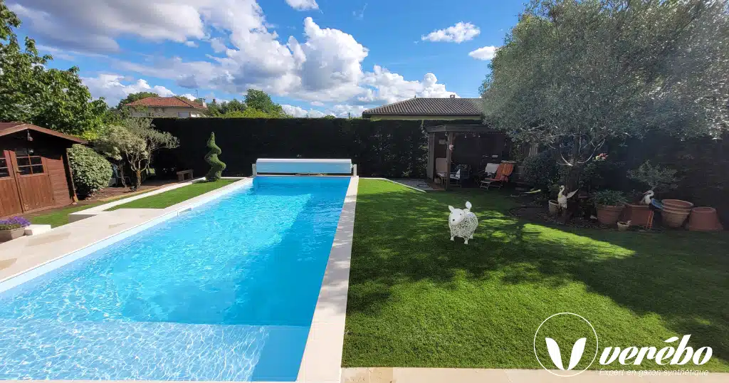 Jardin en gazon synthétique à lyon